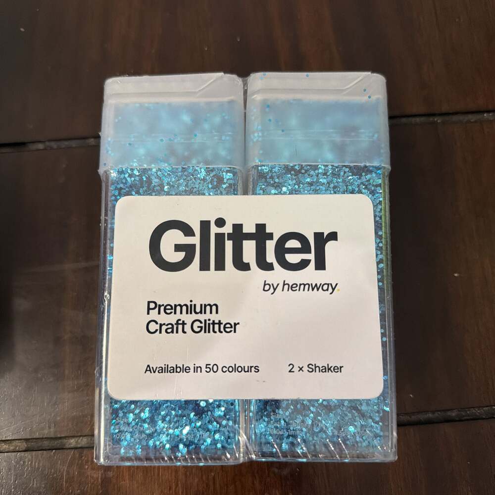 Hemway Craft Glitter Shaker - Ocean Blue Holographic, extra chunky